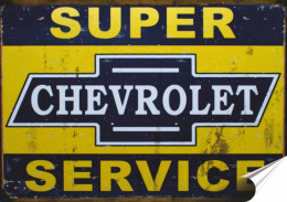 Chevrolet Plakat Samoprzylepny Plakietka(motyw metalowego szyldu)#00665