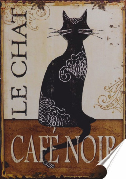 Kawa Plakat Samoprzylepny Plakietka(motyw metalowego szyldu)#00715