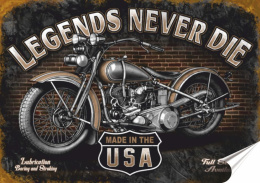Harley Plakat Samoprzylepny Plakietka(motyw metalowego szyldu)#00731