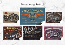 Harley Plakat Samoprzylepny Plakietka(motyw metalowego szyldu)#00739