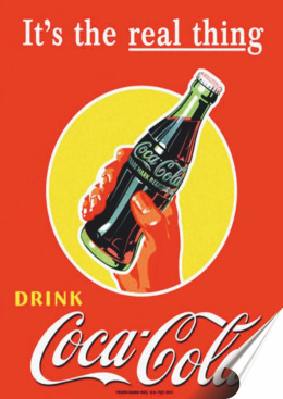 Coca Cola Plakat Samoprzylepny Plakietka(motyw metalowego szyldu)#00791