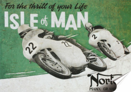 Norton Plakat Samoprzylepny Plakietka(motyw metalowego szyldu)#00796