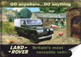Land-Rover Plakat Samoprzylepny Plakietka(motyw metalowego szyldu)#00849
