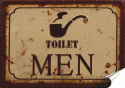 Toaleta Plakat Samoprzylepny Plakietka(motyw metalowego szyldu)#00852
