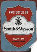 Smith&Wesson Plakat Samoprzylepny Plakietka(motyw metalowego szyldu)#00865