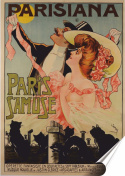 Paryż Plakat Samoprzylepny Plakietka(motyw metalowego szyldu)#00952