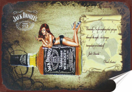 Whiskey Plakat Samoprzylepny Plakietka(motyw metalowego szyldu)#00986