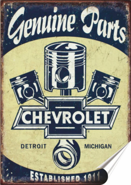 Chevrolet Plakat Samoprzylepny Plakietka(motyw metalowego szyldu)#00987