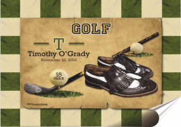 Golf Plakat Samoprzylepny Plakietka(motyw metalowego szyldu)#01034