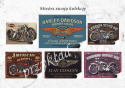 Harley Plakat Samoprzylepny Plakietka(motyw metalowego szyldu)#01144