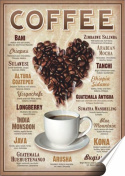 Kawa Plakat Samoprzylepny Plakietka(motyw metalowego szyldu)#01172