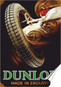 Dunlop Plakat Samoprzylepny Plakietka(motyw metalowego szyldu)#01306