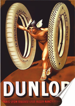 Dunlop Plakat Samoprzylepny Plakietka(motyw metalowego szyldu)#01313