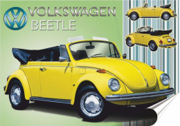 VW Garbus Plakat Samoprzylepny Plakietka(motyw metalowego szyldu)#01324