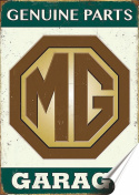 MG Garaż Plakat Samoprzylepny Plakietka(motyw metalowego szyldu)#01326