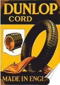 Dunlop Plakat Samoprzylepny Plakietka(motyw metalowego szyldu)#01328
