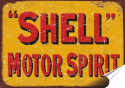 Shell Plakat Samoprzylepny Plakietka(motyw metalowego szyldu)#01366