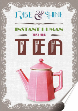 Herbata Plakat Samoprzylepny Plakietka(motyw metalowego szyldu)#01373