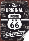 Route 66 Plakat Samoprzylepny Plakietka(motyw metalowego szyldu)#01417