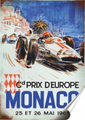 Monaco Plakat Samoprzylepny Plakietka(motyw metalowego szyldu)#01441