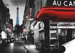 Paryż Plakat Samoprzylepny Plakietka(motyw metalowego szyldu)#01581