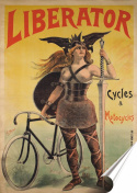 Rower Plakat Samoprzylepny Plakietka(motyw metalowego szyldu)#01607