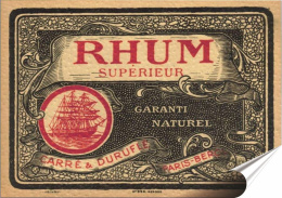 Rum Plakat Samoprzylepny Retro Plakietka(motyw metalowego szyldu)#01630