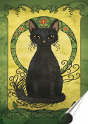 Kot Plakat Samoprzylepny Retro Plakietka(motyw metalowego szyldu)#01675
