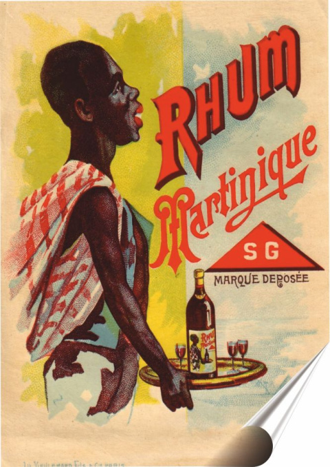 Rum Plakat Samoprzylepny Retro Plakietka(motyw metalowego szyldu)#01679