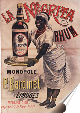 Rum Plakat Samoprzylepny Retro Plakietka(motyw metalowego szyldu)#01681
