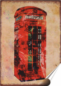 Londyn Plakat Samoprzylepny Plakietka(motyw metalowego szyldu)#01684