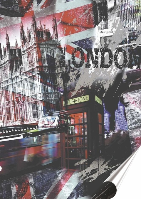 Londyn Plakat Samoprzylepny Plakietka(motyw metalowego szyldu)#01688