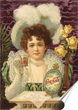 Coca Cola Plakat Samoprzylepny Plakietka(motyw metalowego szyldu)#01693