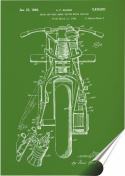 Harley Plakat Samoprzylepny Plakietka(motyw metalowego szyldu)#01749