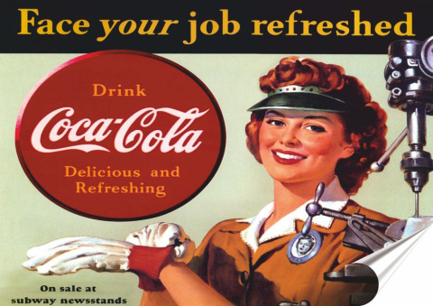 Coca Cola Plakat Samoprzylepny Plakietka(motyw metalowego szyldu)#01843