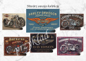 Harley Plakat Samoprzylepny Plakietka(motyw metalowego szyldu)#02378