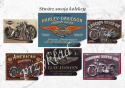 Harley Plakat Samoprzylepny Plakietka(motyw metalowego szyldu)#02108