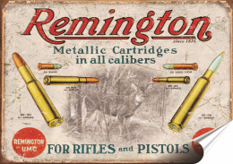 Remington Plakat Samoprzylepny Plakietka(motyw metalowego szyldu)#02113