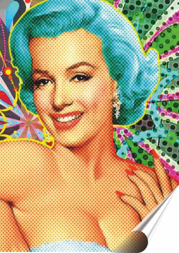 Marilyn Plakat Samoprzylepny Plakietka(motyw metalowego szyldu)#02175