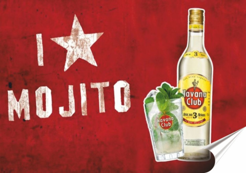 Mojito Plakat Samoprzylepny Plakietka(motyw metalowego szyldu)#02196