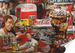 Coca Cola Plakat Samoprzylepny Plakietka(motyw metalowego szyldu)#02224