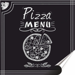 Pizza Plakat Samoprzylepny Plakietka(motyw metalowego szyldu)#02336