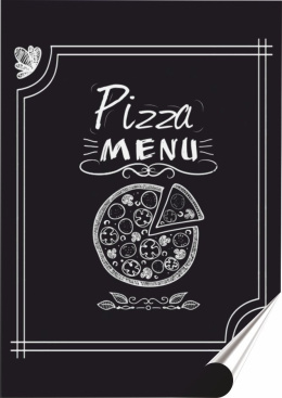 Pizza Plakat Samoprzylepny Plakietka(motyw metalowego szyldu)#02337