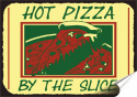 Pizza Plakat Samoprzylepny Plakietka(motyw metalowego szyldu)#02348