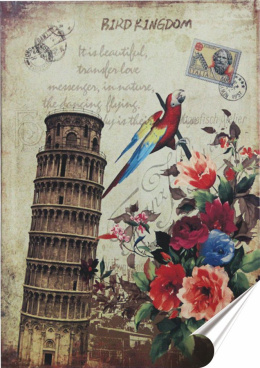 Pisa Plakat Samoprzylepny Retro Plakietka(motyw metalowego szyldu)#02380