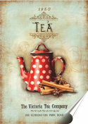 Herbata Plakat Samoprzylepny Plakietka(motyw metalowego szyldu)#02443