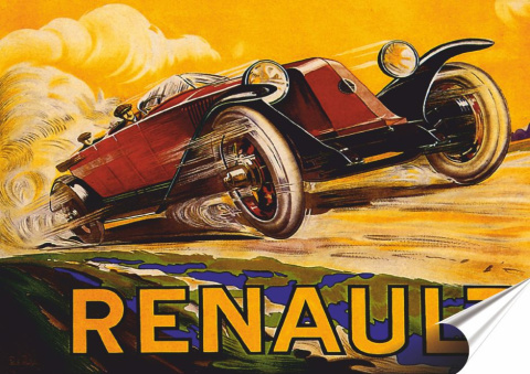 Renault Plakat Samoprzylepny Plakietka(motyw metalowego szyldu)#02474