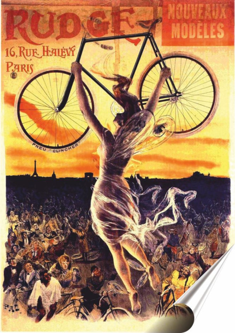 Rower Plakat Samoprzylepny Retro Plakietka(motyw metalowego szyldu)#02475