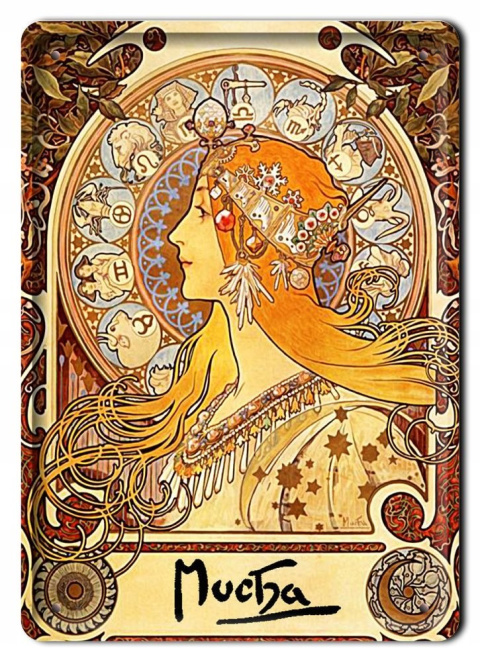 ALFONS MUCHA METALOWY SZYLD PLAKAT RETRO #08036