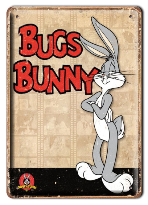 BUGS BUNNY METALOWY SZYLD PLAKAT VINTAGE #00440